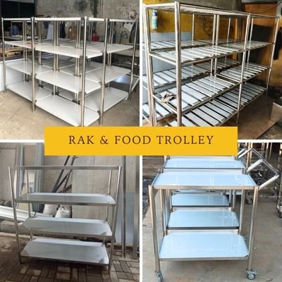rak penyimpanan stainelss & trolley